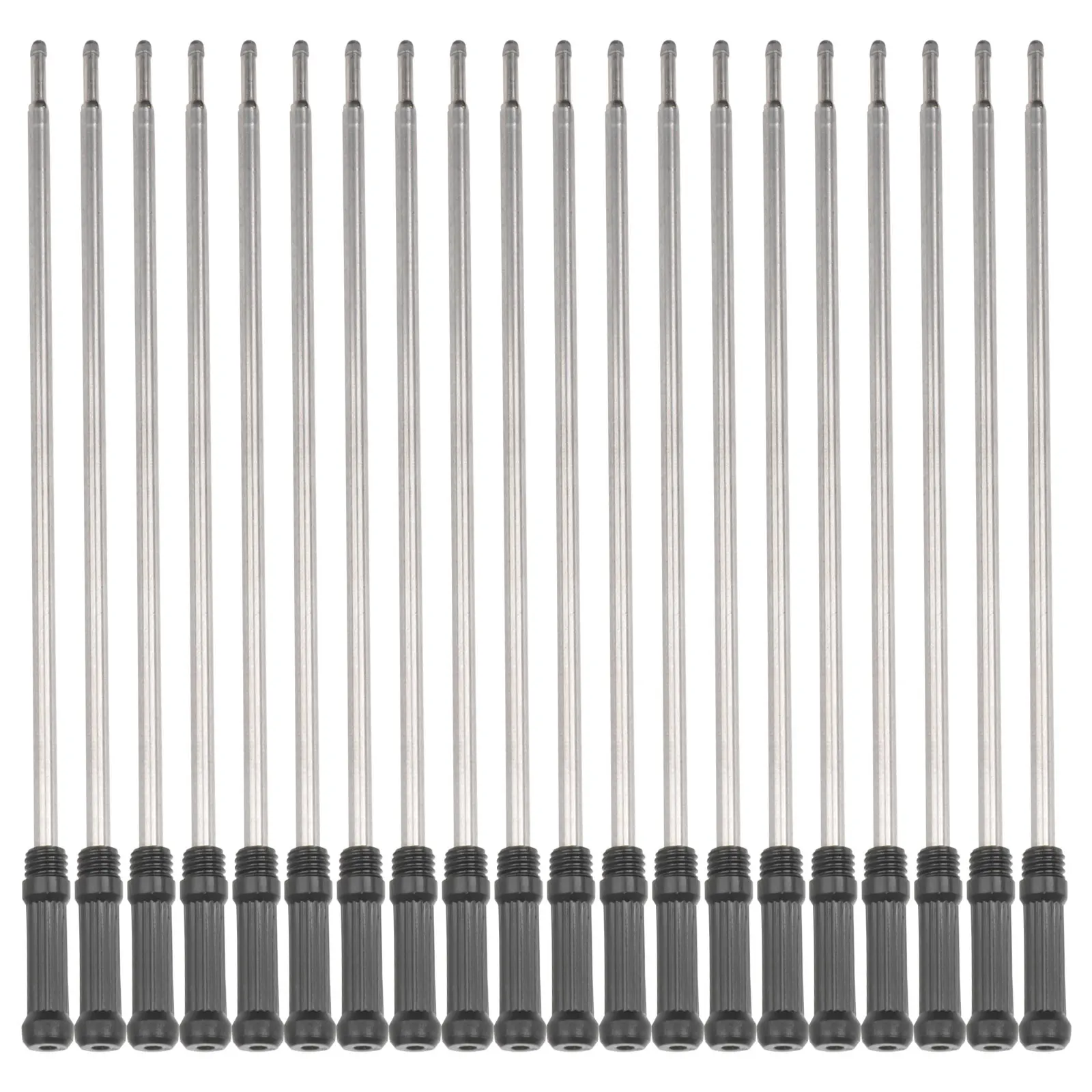 

20pcs Metal Ballpoint Pen Refills 115Mm Fine Tip Black Ink Smooth Writing Standard For Cross Compatible Pens Refill For Writing