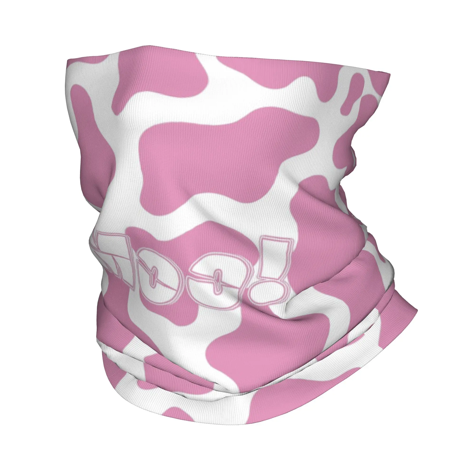 

Pink Cow skin Moo Bandana Neck Cover Printed Mask Scarf Multi-use Cycling Scarf Outdoor Sports Unisex Adult