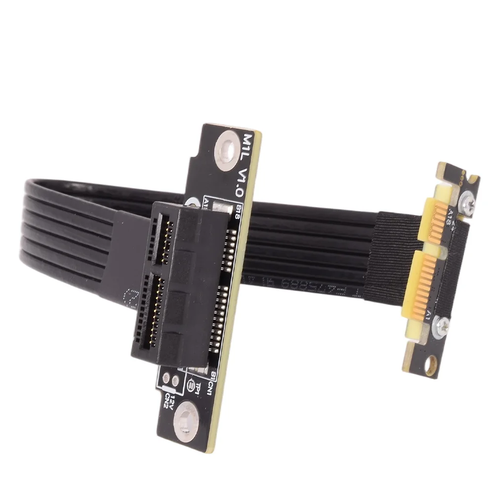 ADT-LINK M11SL-TL PCIE 3.0 4.0 x1 Extension Cable Dual Right Angle Sound Card Wireless Network Card Graphics Card Slot Expansion