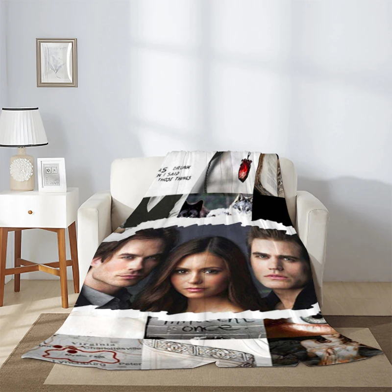 Fluffy Soft Blankets & Throws Tv Show The Vampire Diaries Nap Blanket Sofa Winter Microfiber Bedding Knee Warm Fleece Decorative