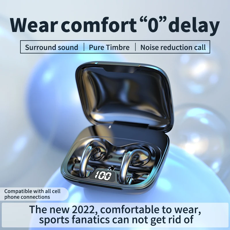 Спортивные Беспроводные наушники HIFI объемный сабвуфер Bluetooth 5,3 TWS наушники с креплением для ушей удобная в носке концепция костной проводимости