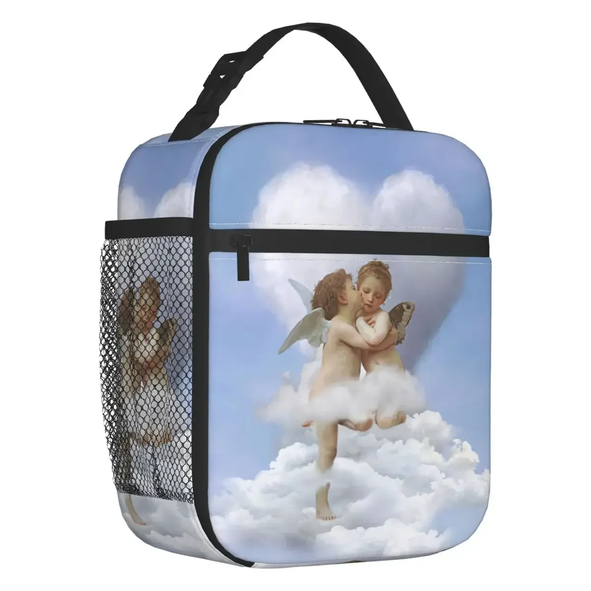 

Изолированные сумки для обеда с облаками и ангелами для пикника на открытом воздухе, Ренессанс, черба, герметичный термохолодильник, коробка для бенто для женщин и детей