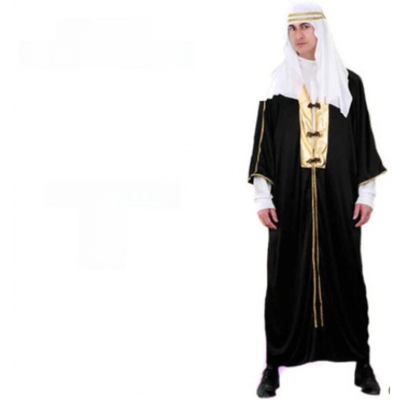 Adult loween Costume Men's Dubai Emir eikh National Stage Clothing Middle East King Arab Sle Traditional Ethnic Dr