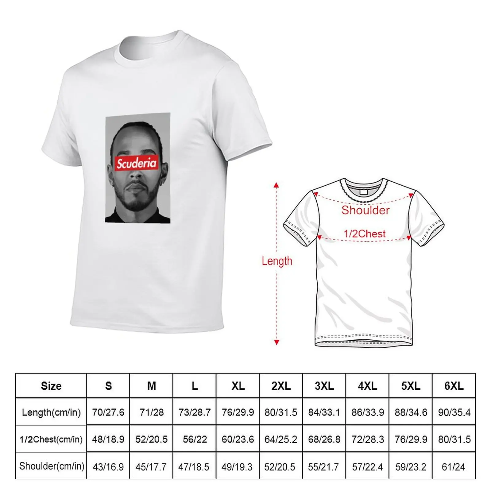 Sir Lewis Scuderia Hamilton (Photo) T-Shirt Big and Tall Short Sleeve Tee