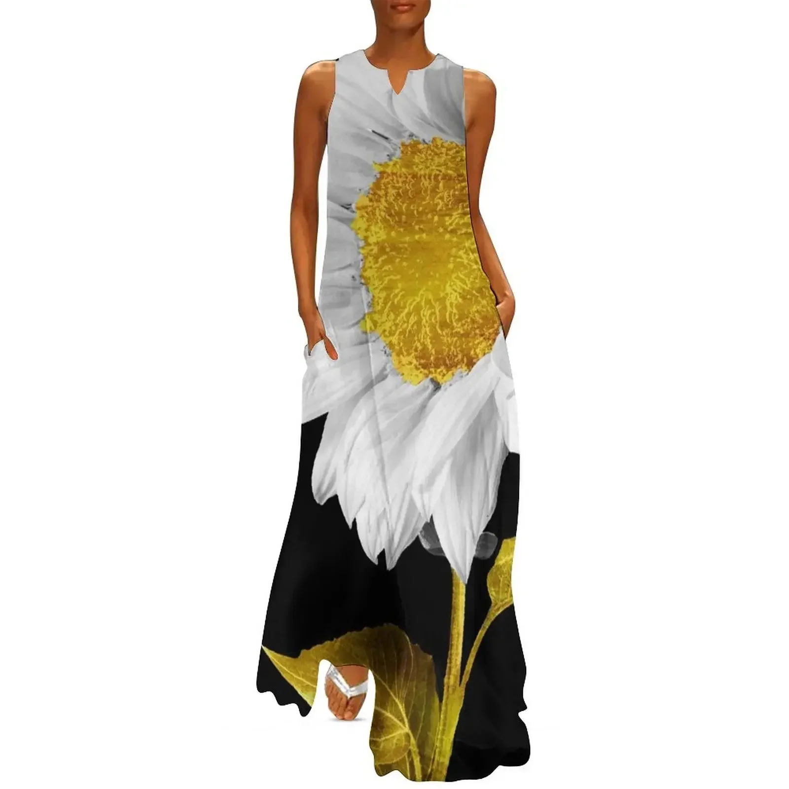 

Gold Hearted Long Dress Dresses for wedding party womens dress beach dress Woman fashion