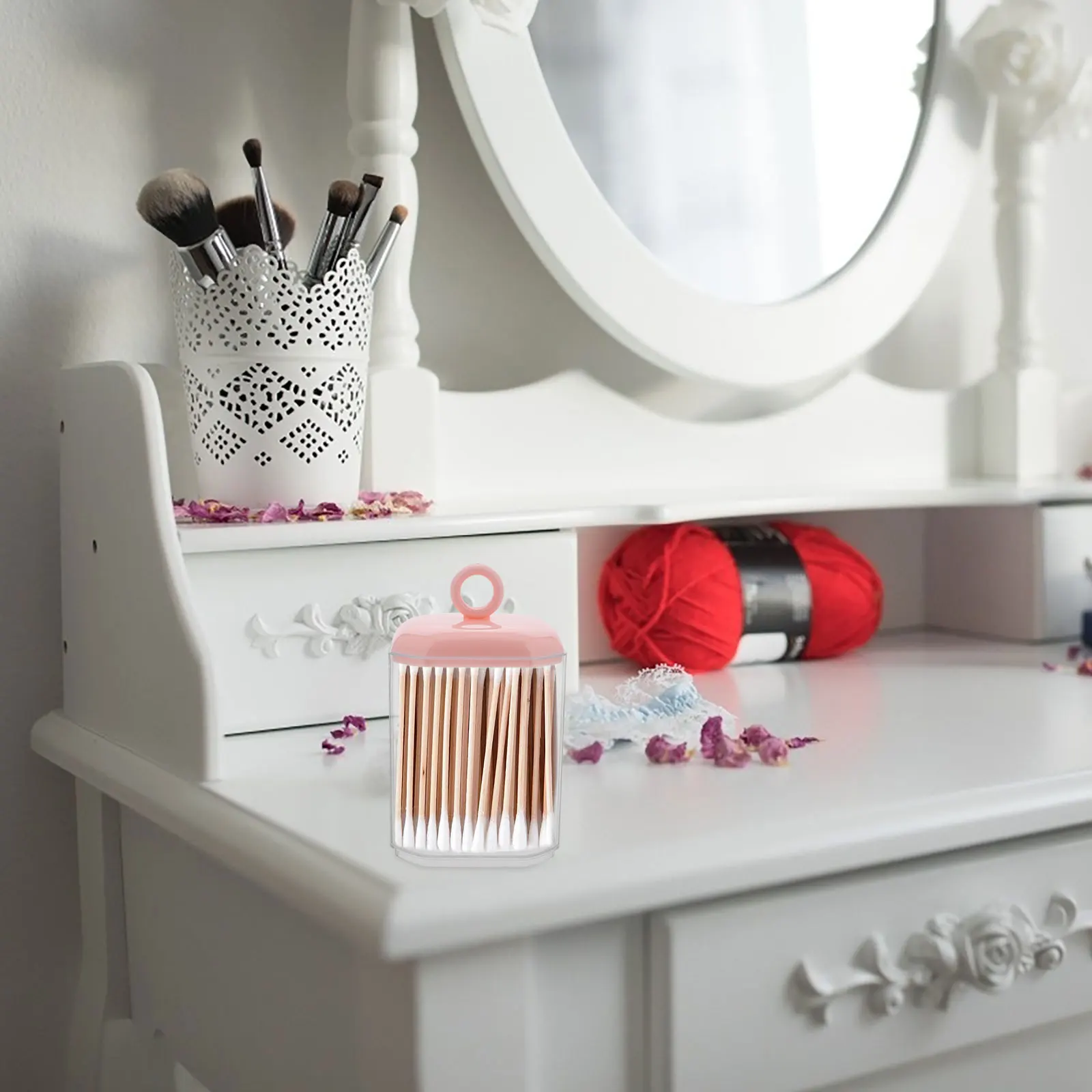 

Multifunctional Cotton Swab Storage Box Clear Organizer With Lid For Bathroom Bedroom Makeup Tools Home Essentials Travel