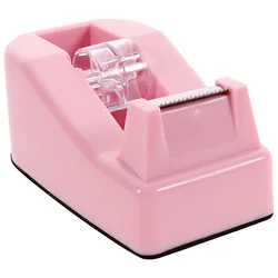 Macaron Color Small Tape Holder Creative Desktop Office Machine Packaging (cherry Blossom Pink) Dispenser Packing for