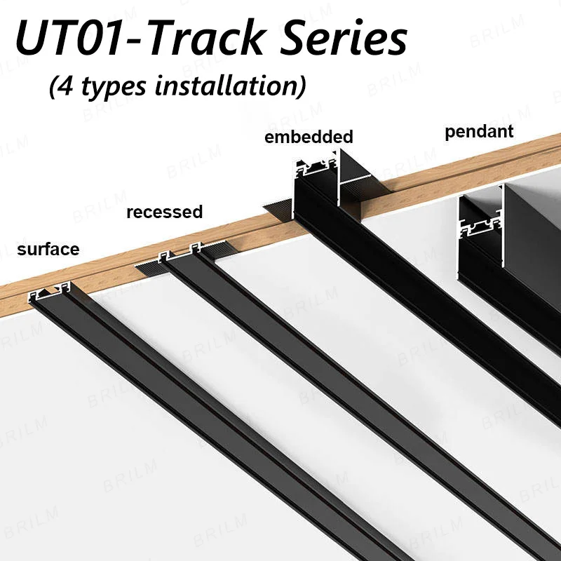 Éclairage sur rail magnétique ultra fin à intensité variable, montage en surface sur rail, spot d'inondation moderne, lampe à LED, passerelle intelligente, Tuya Zigbee, 6mm