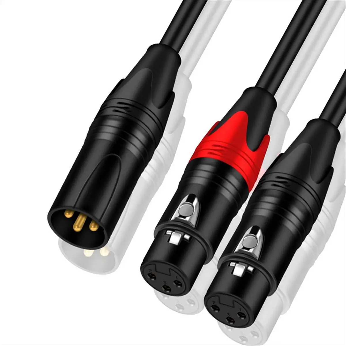 [HOT] XLR to XLR Y-Splitter Cable Balanced XLR Female to Dual XLR Male Audio Microphone Adapter 2 XLR to XLR Audio Adapter,A