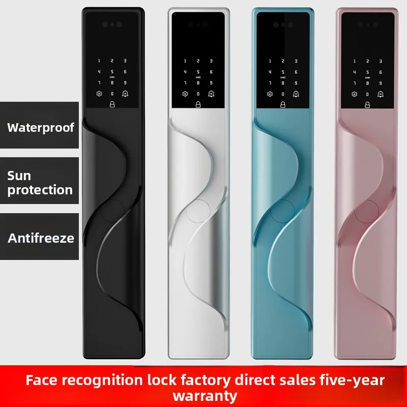 Tuya Smart Fingerprint Password Face Recognition Waterproof Electronic Lock with App Control for Front Door Home Use