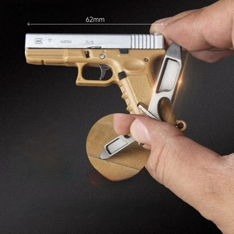 2025 New Creative 1:3 Semi-alloy Gun Model Portable Tool Magazine Bottle Opener Keychain Men's Gadget Gift