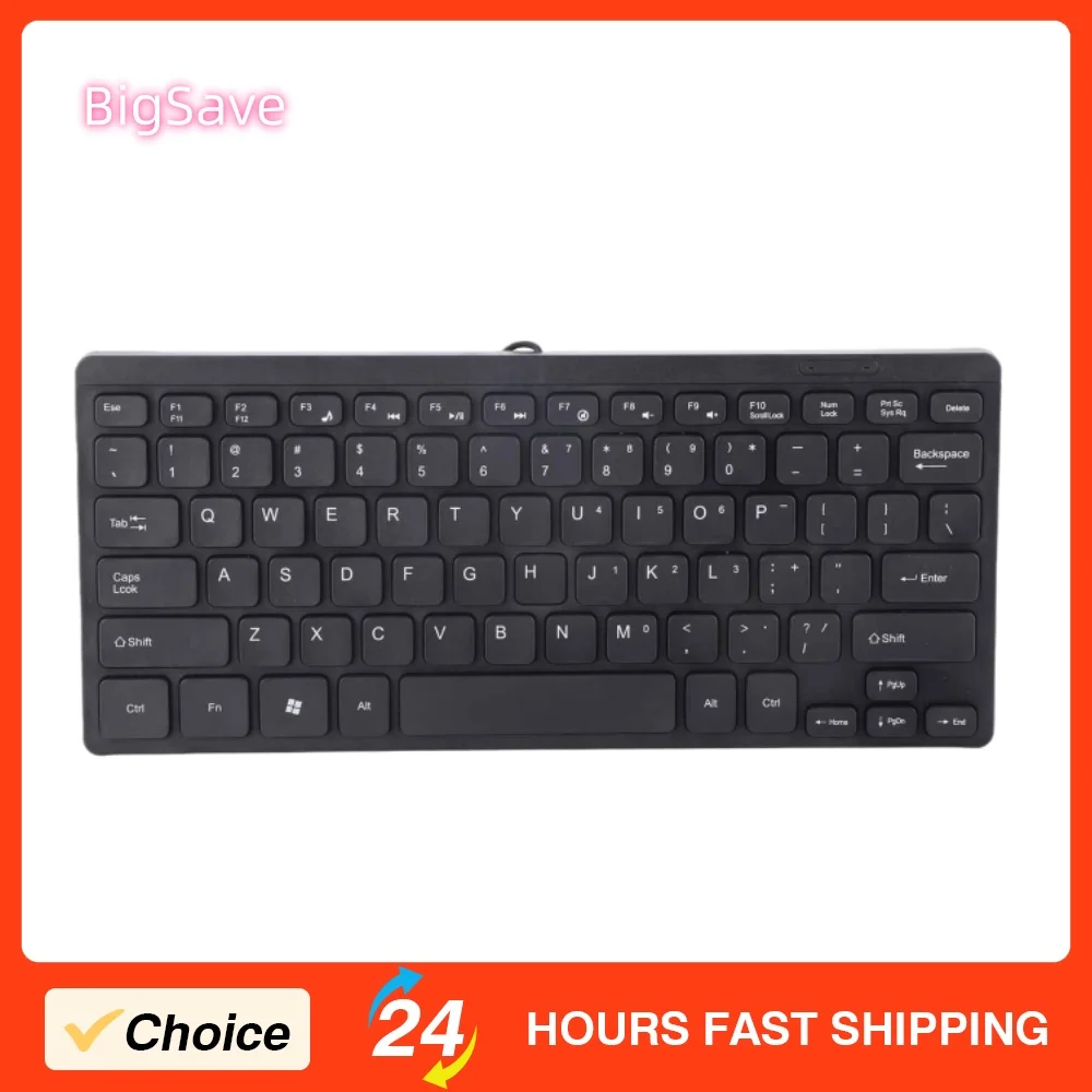 Portable Mini Keyboard USB Wired Waterproof Multimedia Kaypad Laptop Computer Accessories K1000 Wired Keyboard
