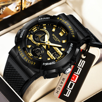 SANDA Men Military Watch Dual Display Stopwatch Sport Man Waterproof Electronic Wristwatch Multifunctional Relogios Masculino