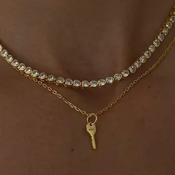 Mom dad letter key pendant necklaces stainless steel necklaces for women simple minimalist stainless steel jewelry new in 2024