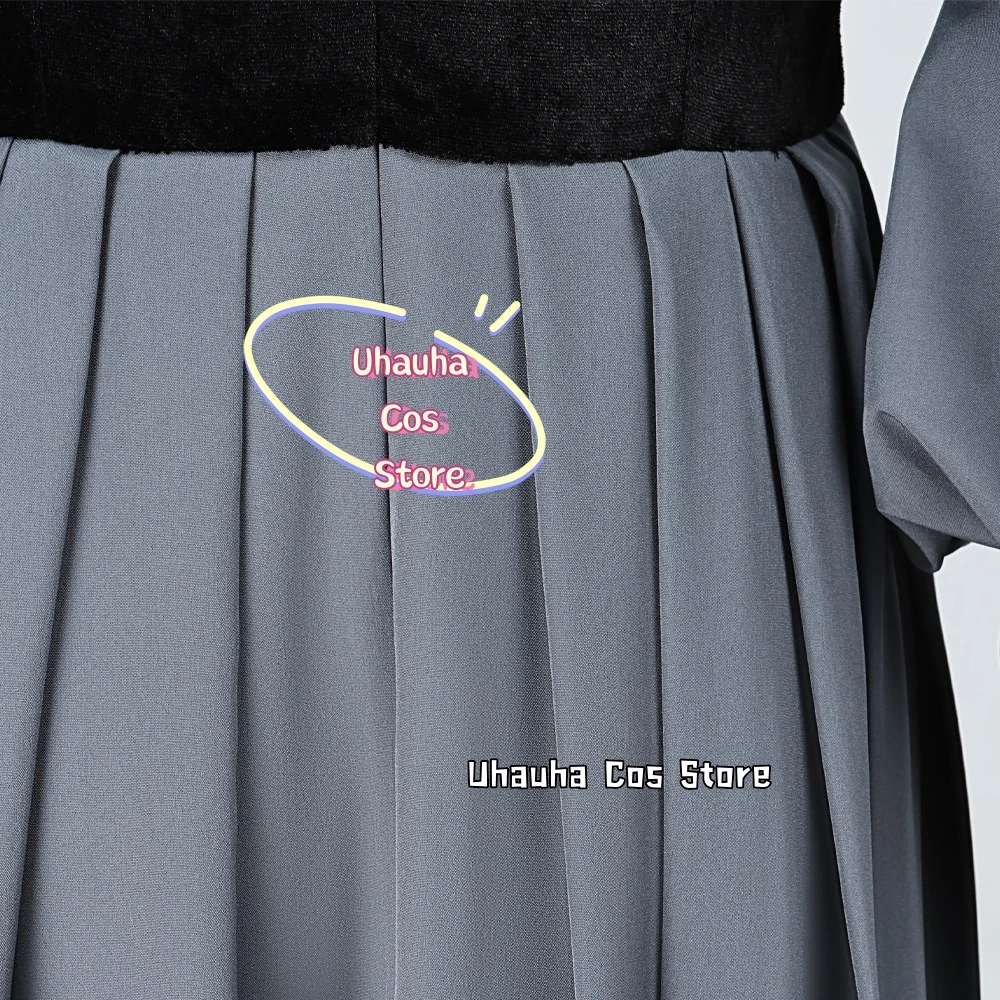 {Uhauha cos} rainha amidala cosplay vestido gótico traje medieval renda retalhos alargamento gola alta manga maxi vestido dia das bruxas