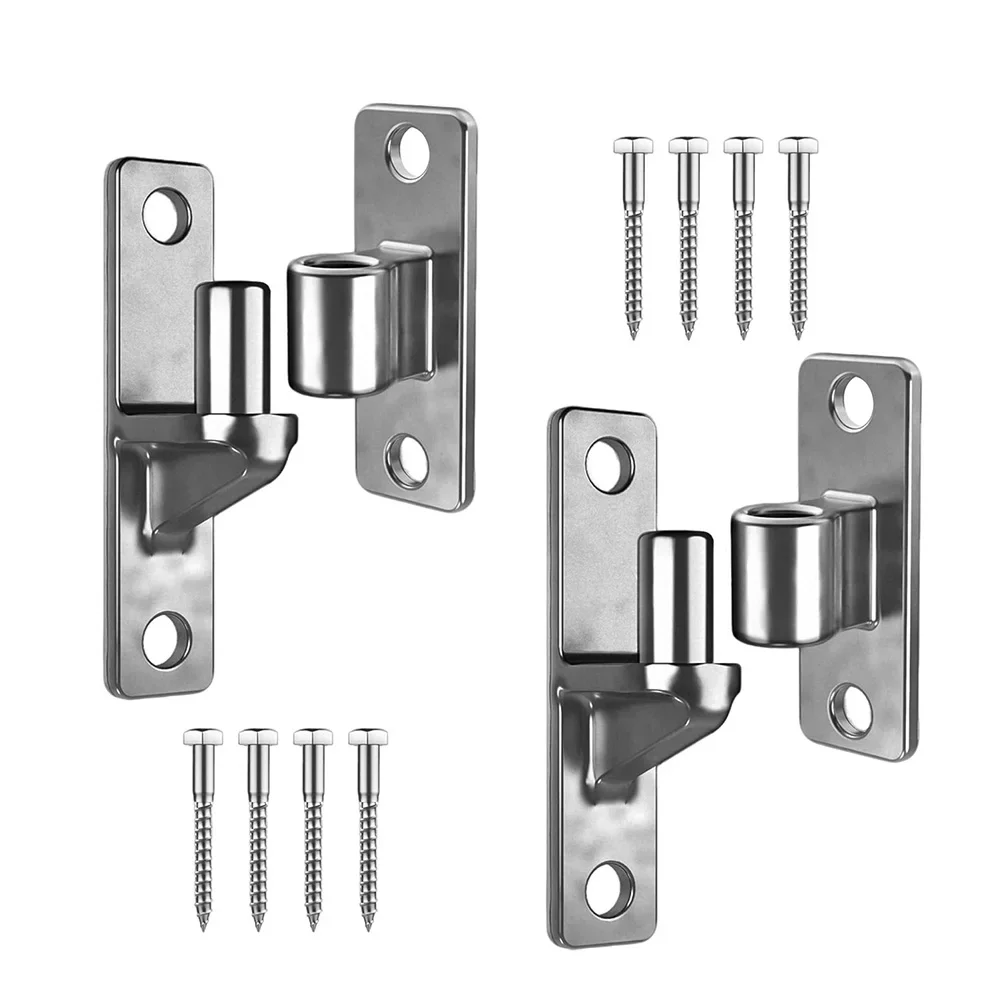 

304 Stainless Steel Gate Hinges 12 Pcs Set for Fence Farm and Barn Gates Robust Design with 600 Pounds Weight Support