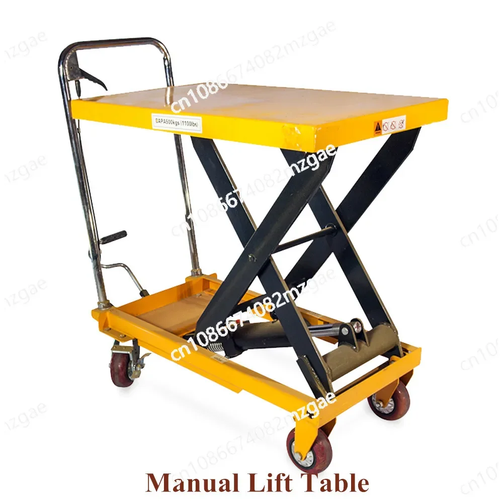 PT500A Electric Mold Platform Handcart Mobile Manual Lifting Platform Car Pedal Hydraulic Platform Car