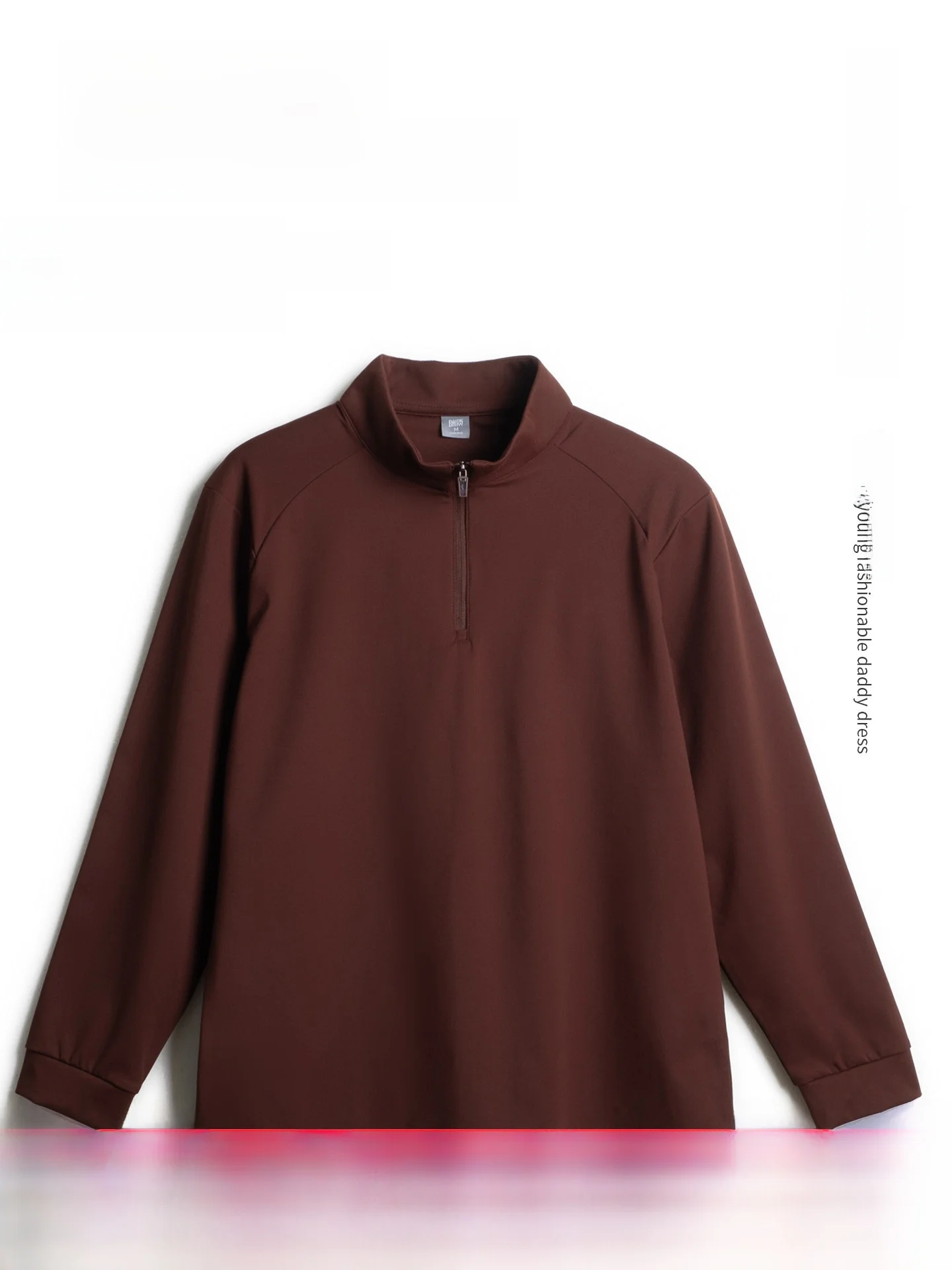 

Мужская футболка свободного кроя с длинным рукавом для мужчин среднего возраста, с высокой эластичностью, воротником-стойкой, удобная, дышащая, для повседневной носки