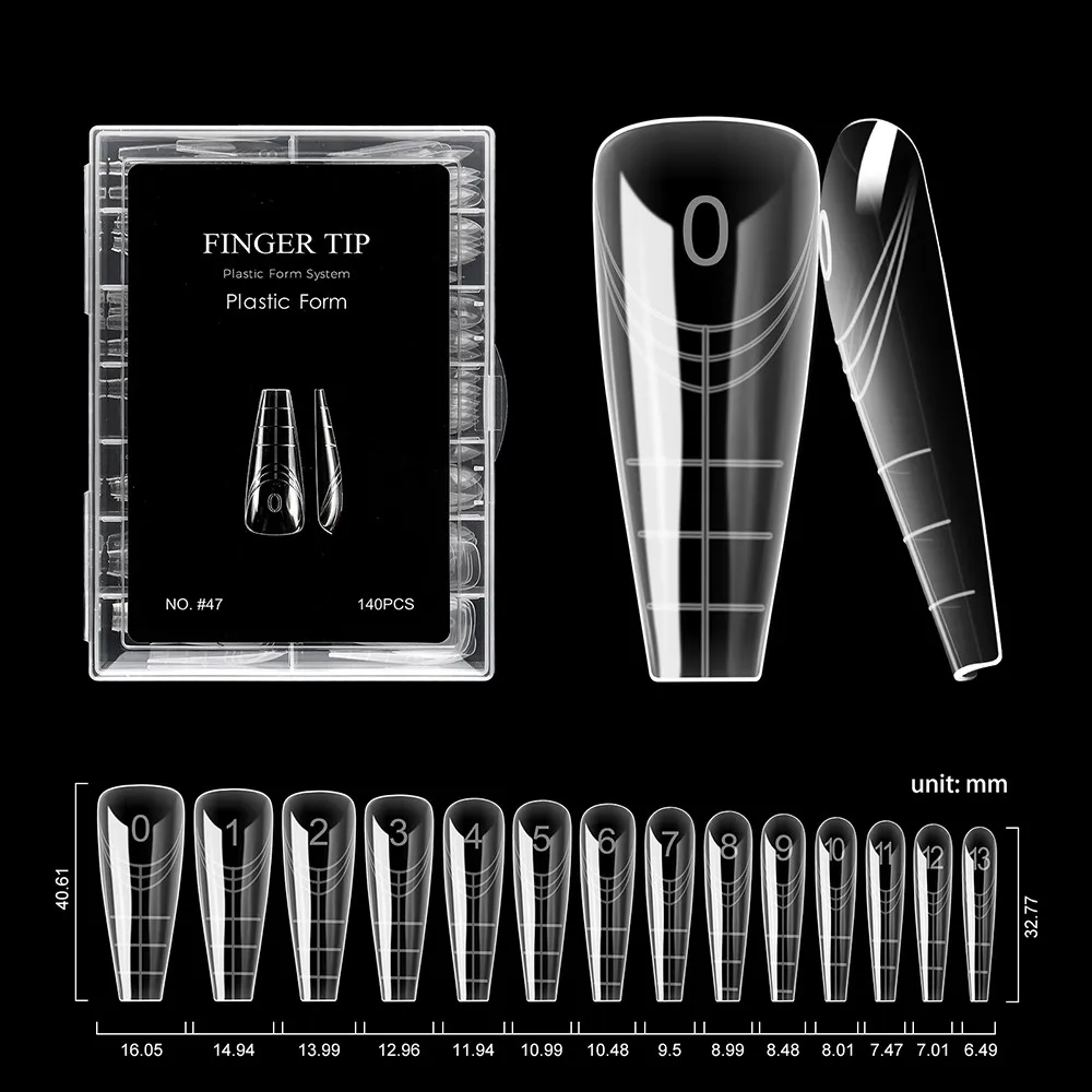 TP 70 stücke/140 stücke Klar Nagel Dual Form Volle Abdeckung Nagel Verlängerung System Schnelle Gebäude Gel Formen falsche Nagel Spitze Maniküre Werkzeuge