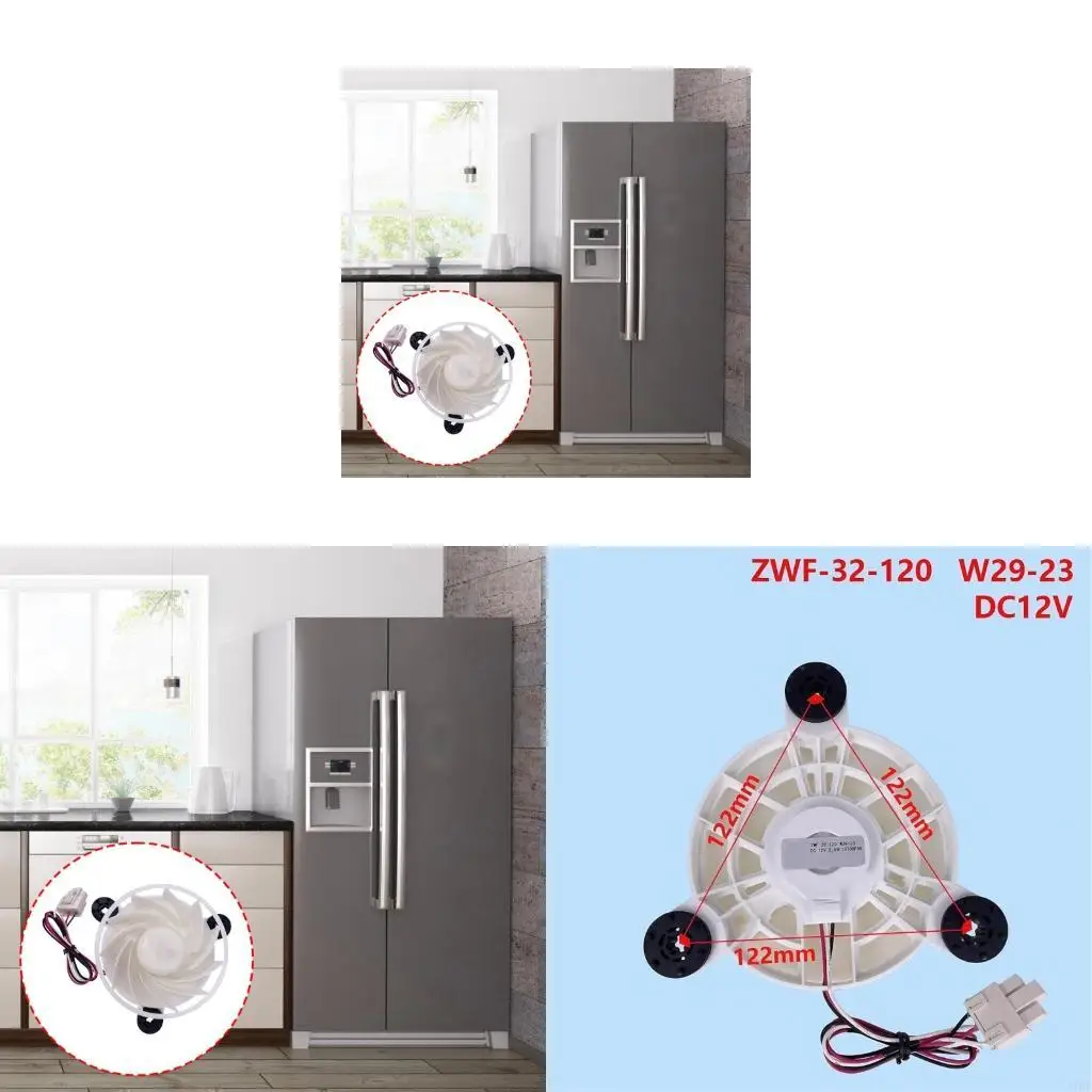 Motor ventilador congelador eficiencia energética J1HF 12V 2.5W 1870 rpm Part enfriamiento del refrigerador