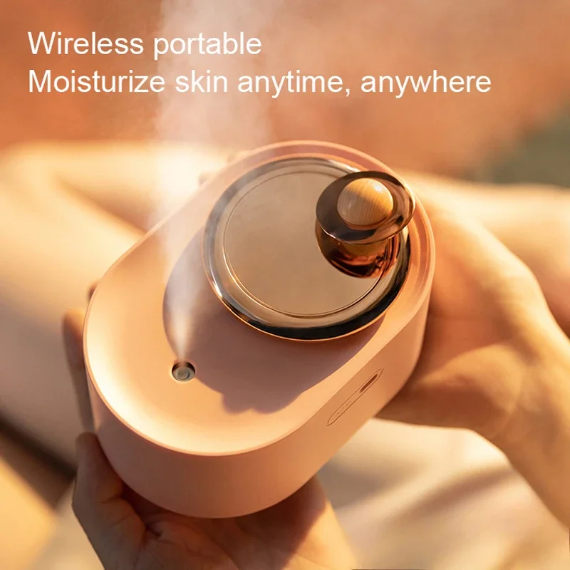 Rotating Planet Wireless Ultrasonic 300ml Air Humidifier Portable Rechargeable for Home Room Gift