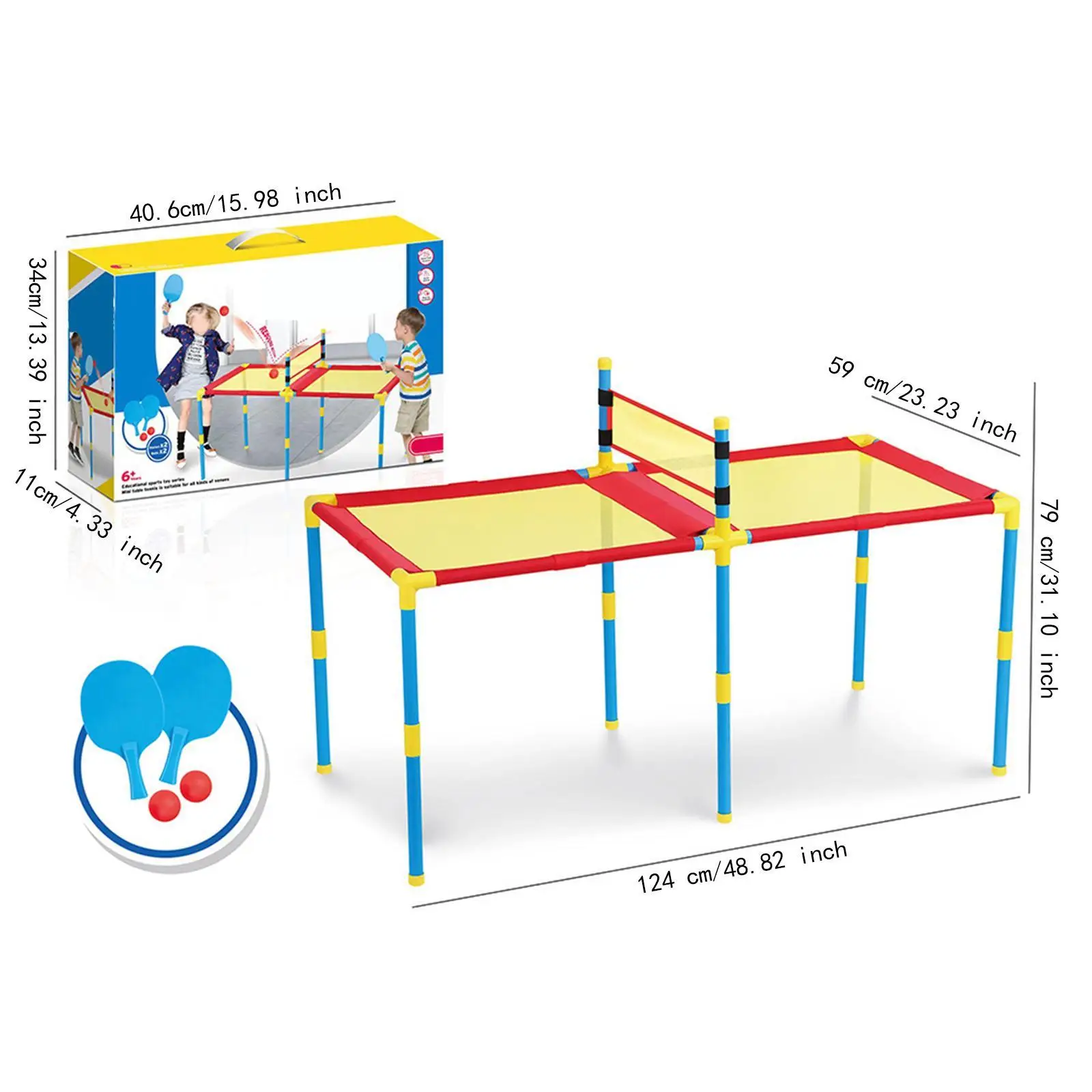 Giochi per famiglie Tavolo da ping pong Portatile Coordinazione occhio-mano Allenamento Giocattolo interattivo Set da gioco da ping pong per bambini