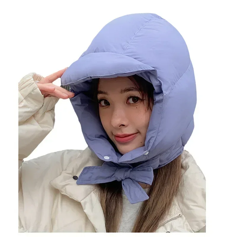 Ins Winter Korean Version Padded Bomber Hat Outdoor Cycling Trapper Hats Thermal Earflap Pilot Caps Kominiarka dla mężczyzn i kobiet