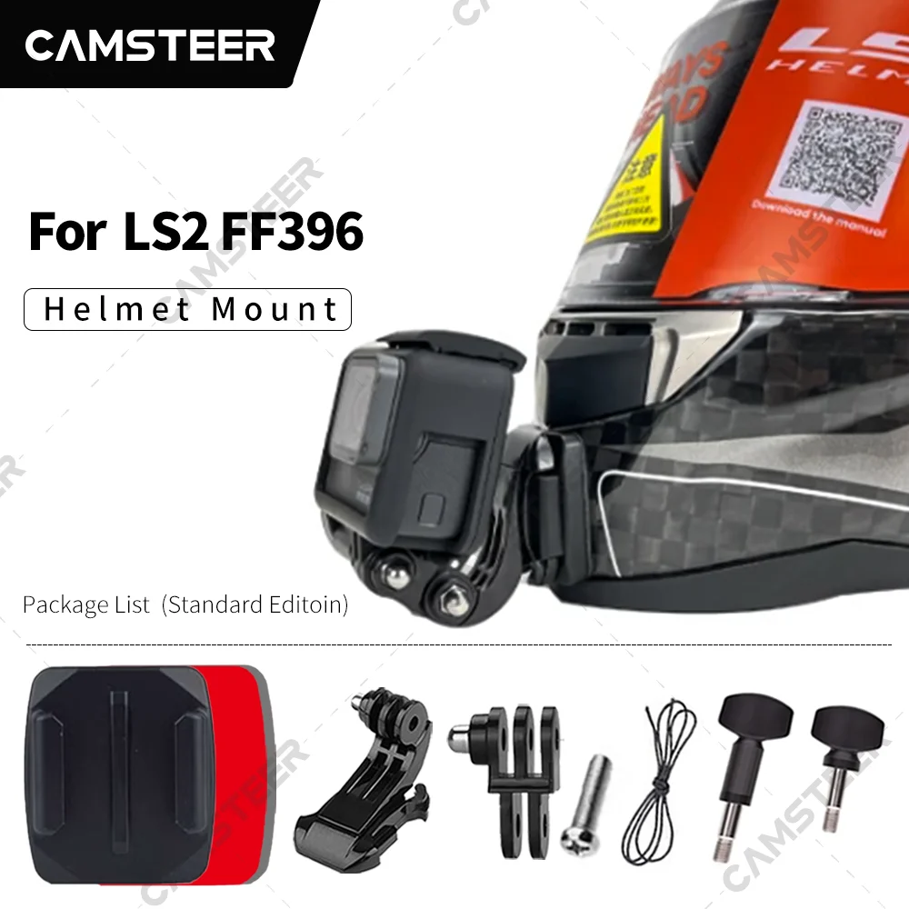 

LS2 FF396 Customized Helmet Chin Mount for GoPro12 11 10 9 DJI Action3/4 Insta360 Ace pro X4 X3 Action Camera Accessories