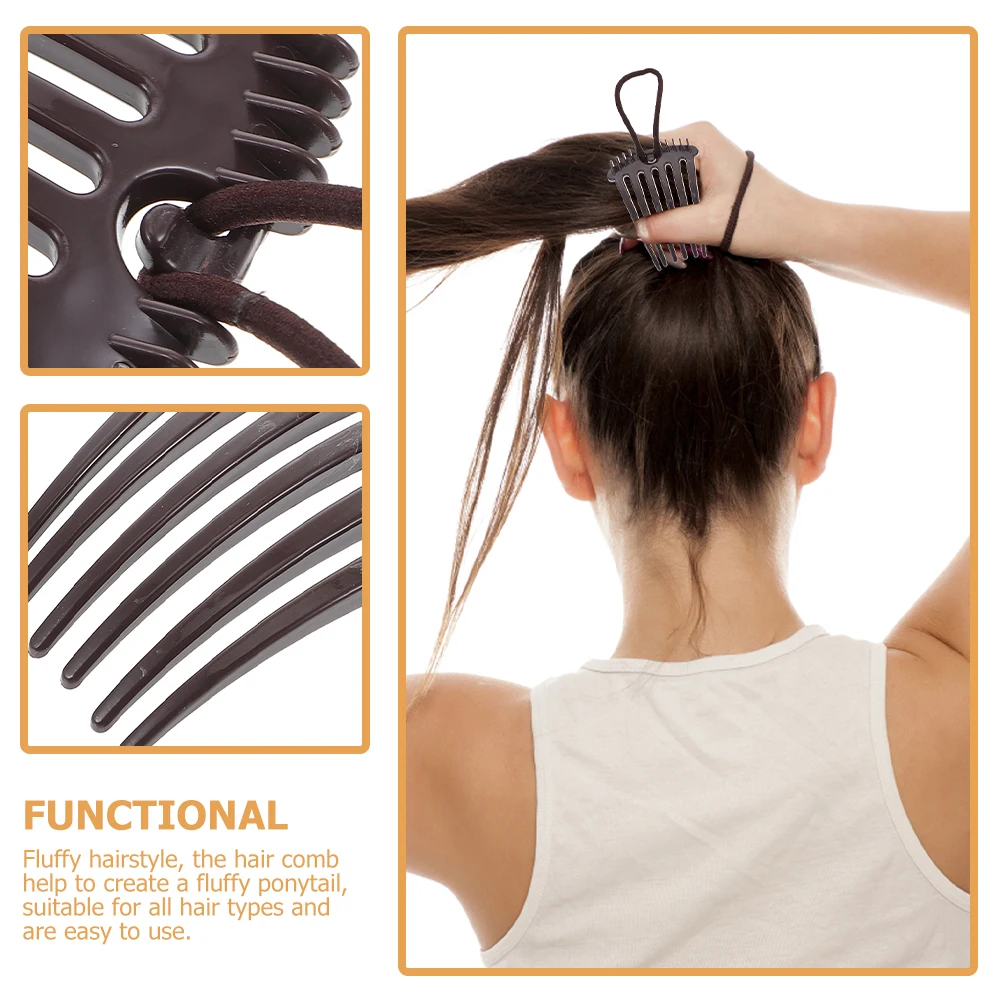 

6Pcs Hair Comb with Band Bulk Hair Bump Clips for Volume Women Styling Tools Comb with Elastic Band on Side Combs Bulk