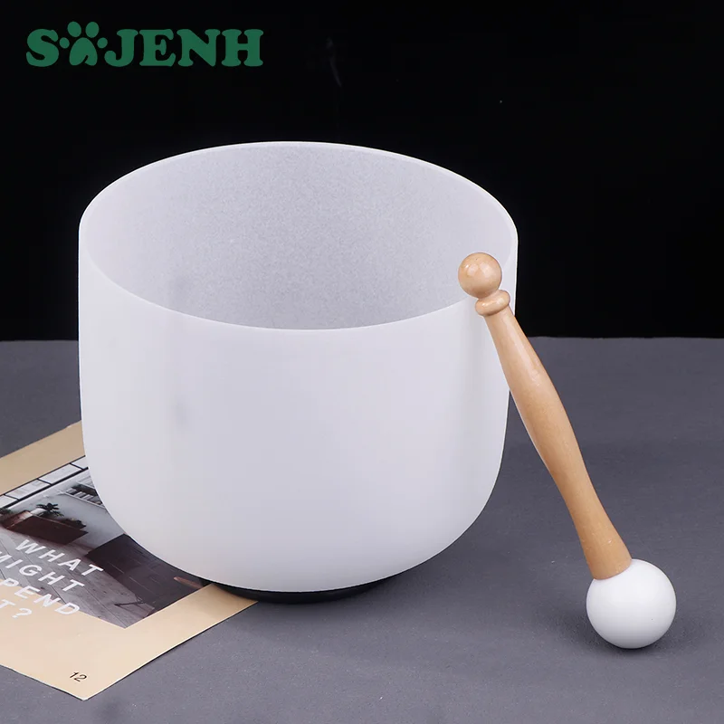 

Crystal Quartz Singing Bowl 8 Inch 432Hz Yoga Meditation Sound Bowl Tibetan Crystal Bowl Sound Healing Instrument Set Decoration