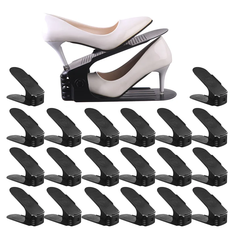 Adjustable Shoe Organizer Space-saving Shoe Cabinet Footwear Support Slot Shoe Rack Holder For Closet Organization