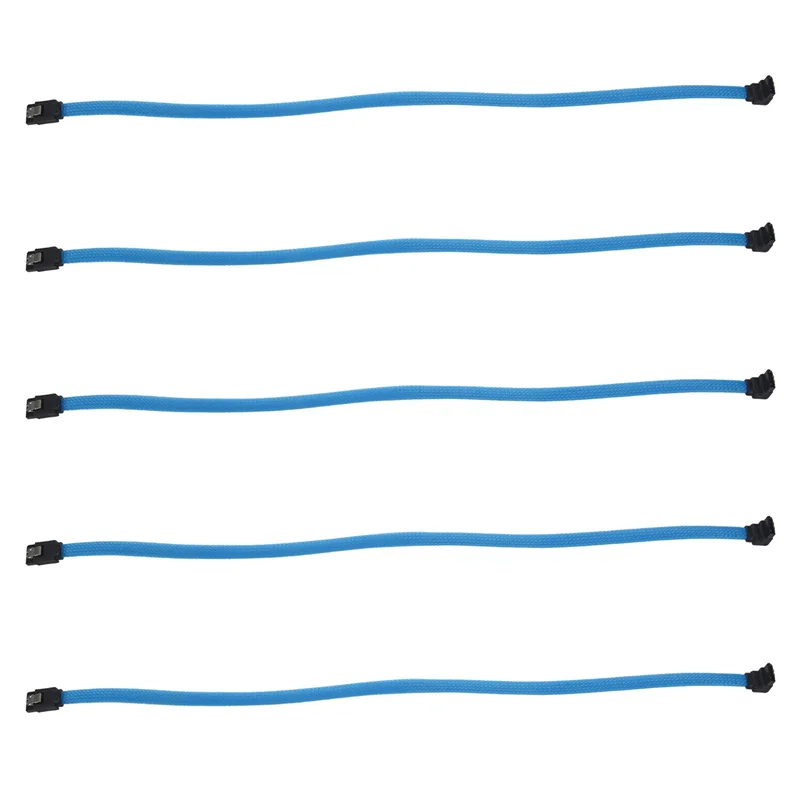 SCLS 5 шт. 50 см SATA 3.0 III SATA3 7-контактный кабель для передачи данных 6 Гбит/с SSD Кабели для передачи данных жесткого диска с нейлоновым рукавом Премиум-версия