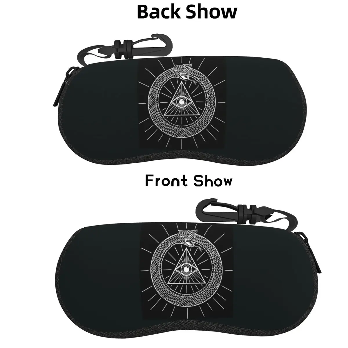

Всевидящий глаз Soteric Of Ouroboros, чехол для очков в виде змеиной оболочки, портативная коробка для солнцезащитных очков, женская и мужская мягкая сумка для очков, сумка