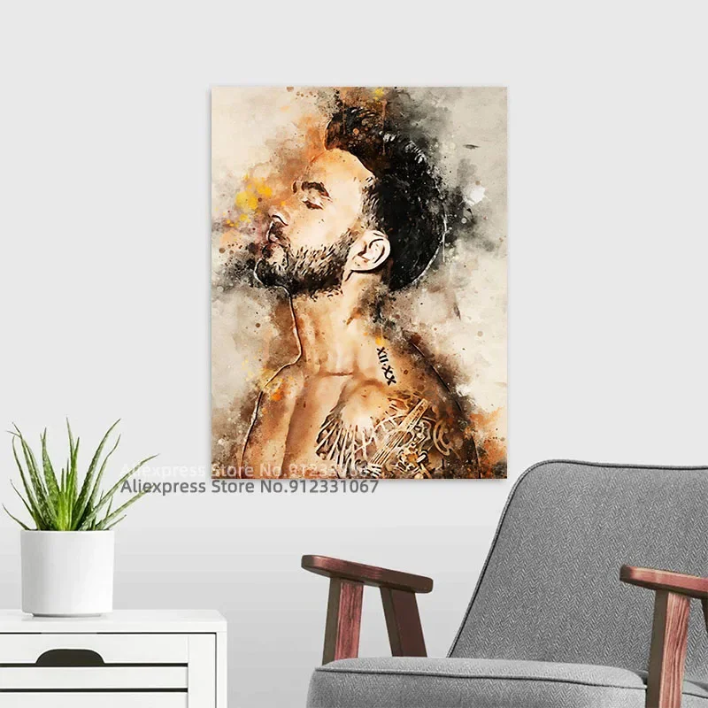 Luis Fonsi Art Poster Art Posters and Prints Wall Canvas Art Decorative Painting