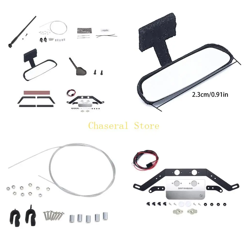 

E7CE Remote Control Car Decorative Kits Upgrade Accessories for MN78 1/12 RC Cross-Country Climbing Car Wiper/Rearview Mirror