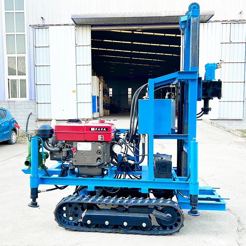 

Customized Heavy Duty Portable 130-260m Hydraulic All-Terrain Crawler Water Well Drilling Machine