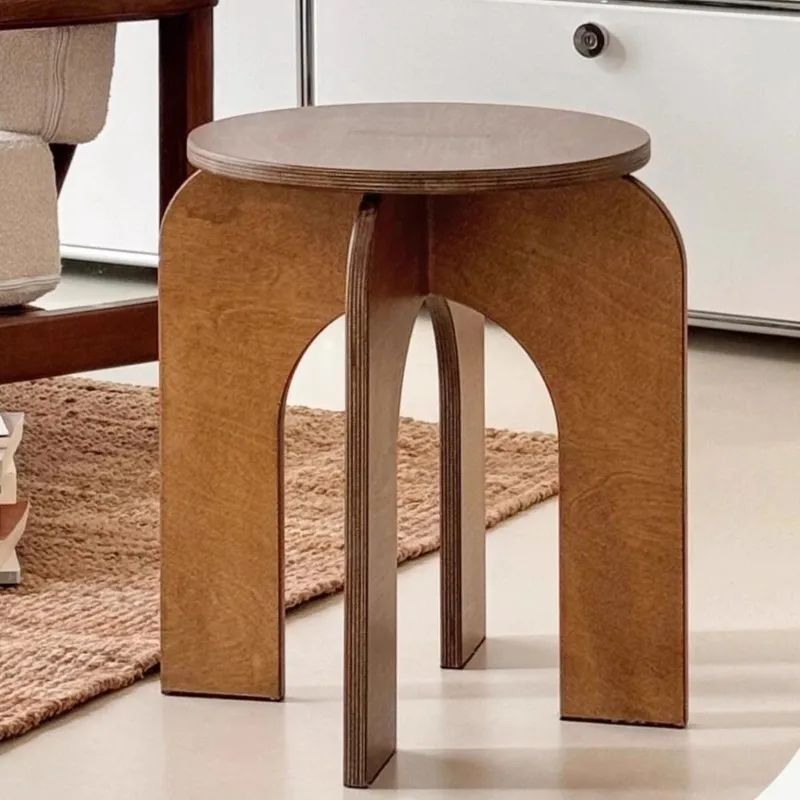 

Retro Designer Living Room Low Stool Simple Modern Household Doorway Shoe Changing Stool Small Household Round Stools