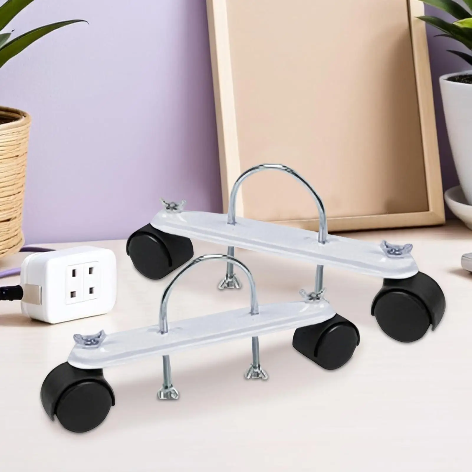 2pcs Electric Oil Heater Bracket Electric heater pulley 360 Degree Rotating Oil Heater Frame Caster Accessories for Home