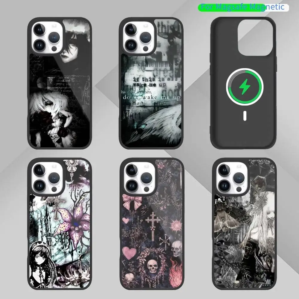 

Gothic C-Coquette C-Cybersigilism Phone Case For iPhone 17,16,15,14,13,Pro,Max,Plus,Magnetic For Magsafe Wireless Charging