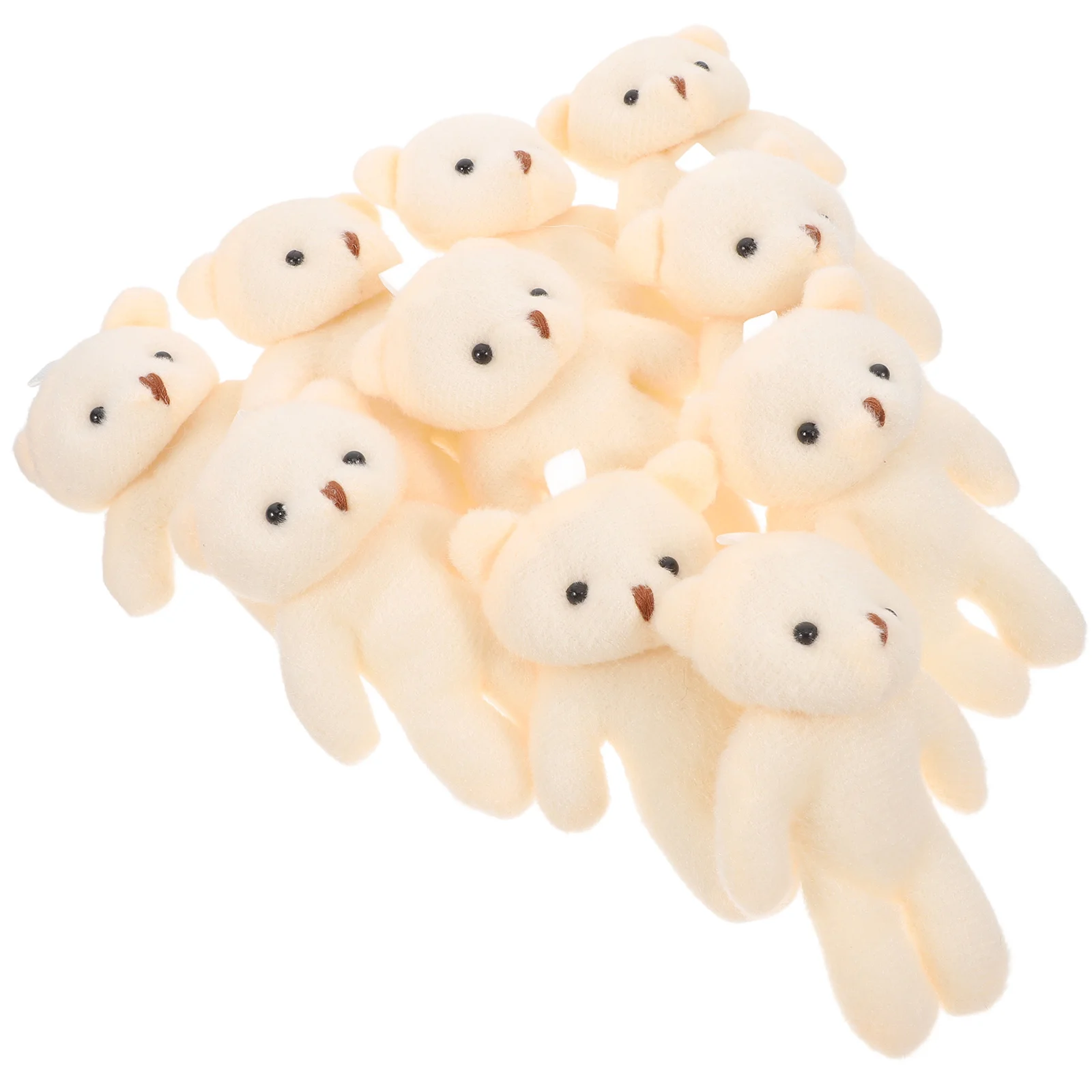 

10 Pcs Mini Bear Girls Stuffed Accessories Toys Little Cartoon Pp Cotton Small Child Plaything Hanging