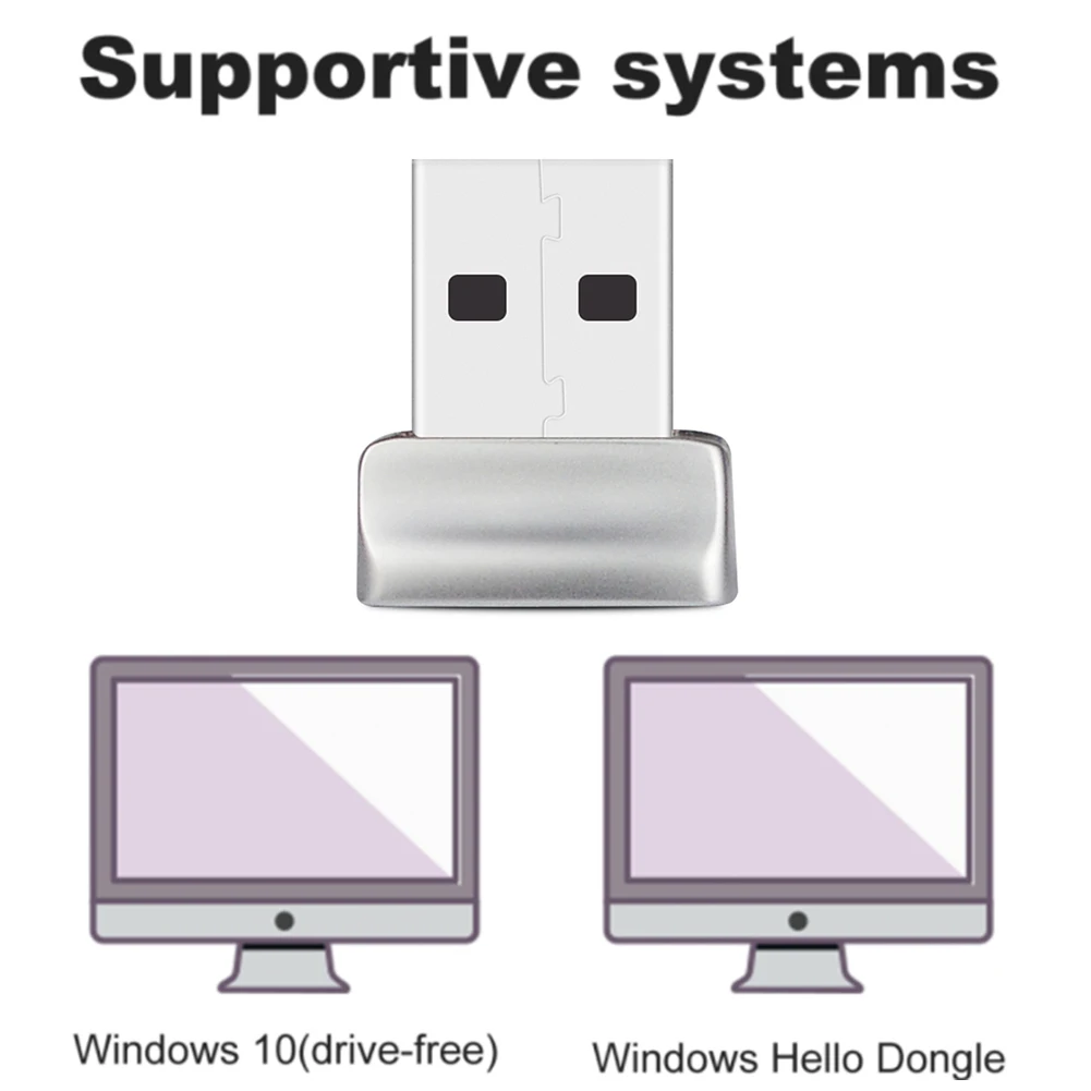 وحدة قارئ بصمات الأصابع المعدنية بدون كلمة مرور، قفل تسجيل الدخول عبر USB، وحدة قارئ بصمات الأصابع الصغيرة المحمولة، الكمبيوتر المحمول لنظام التشغيل Windows Hello