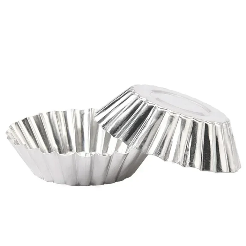 10 Pcs Reusable Stainless Steel Egg Tart Mold Baking Accessories Cookie Pudding Mould Mooncake Mold Pastry Tools