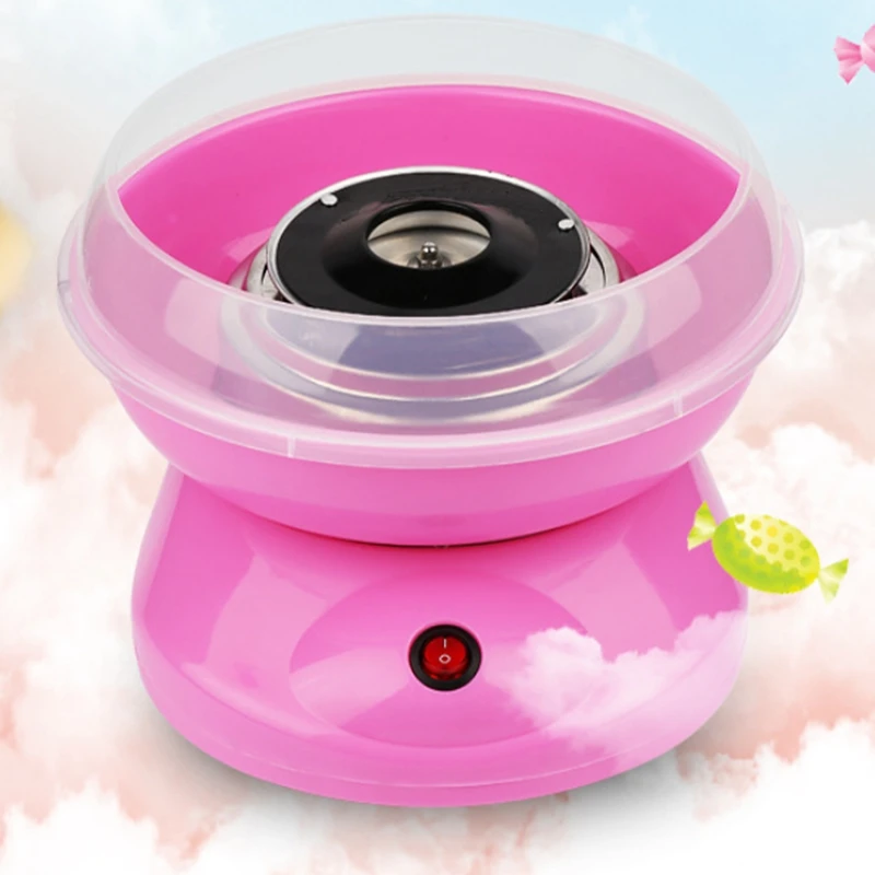 Electric DIY Sweet Cotton Candy Maker Marshmallow Machine MINI Portable Cotton Sugar Floss Machine White EU Plug-A79M