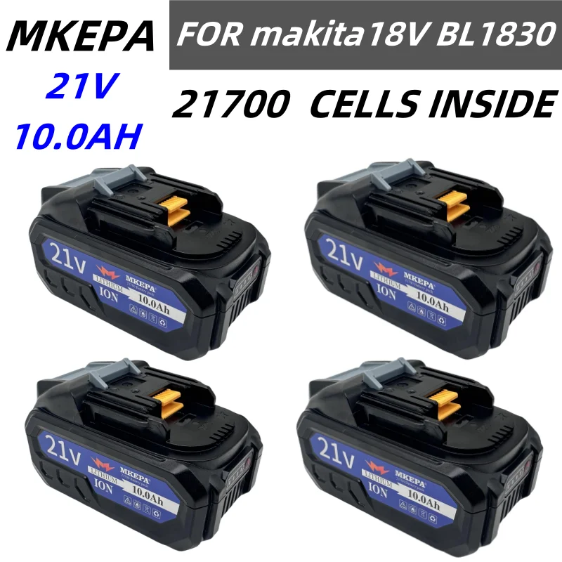 21 В 5S2P 10000 мАч 21700 для Makita 18V BL1830 литий-ионный аккумулятор для электроинструмента 21 В BL1860 BL1850 BL1860B BL1840