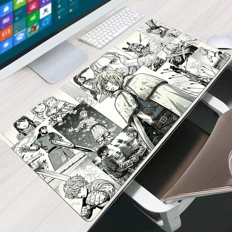 Hot selling Mouse Pad Vinland Saga E-sports Gamer Mat 90x40cm Keyboard Pad Non-Slip Gaming Desk Mat Rubber Computer Mausepads