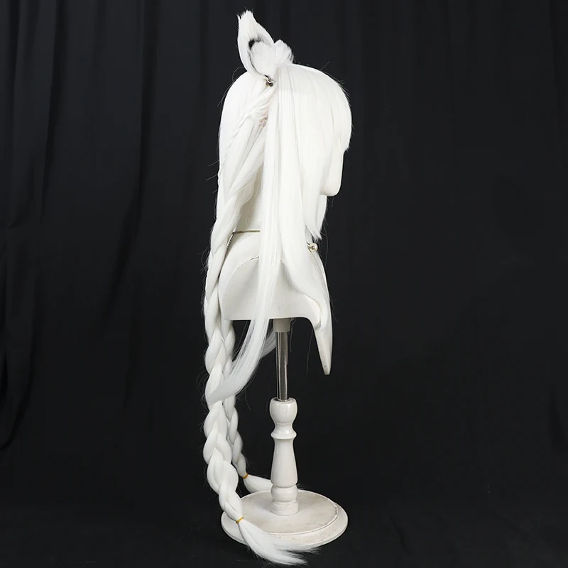 NIJISANJI Virtual YouTube Shirakami Fubuki Cos Cosplay peluca Halloween carnaval fiesta Prop pelo sintético fibra resistente al calor