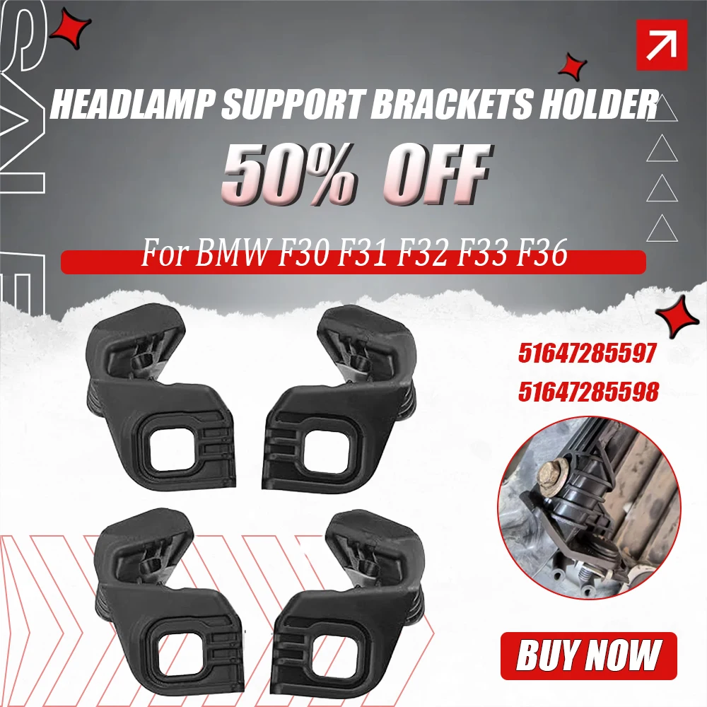 

2/4Pcs Car Left Right Front Headlight Headlamp Support Brackets Holder for BMW F30 F31 F32 F33 F36 51647285597 51647285598