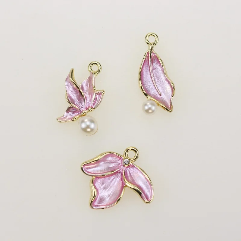 

6Pcs Chinese-style Leaf Pendants, Personalized Versatile Charms, DIY Craft Materials, Earring Accessories, Necklace Accessories