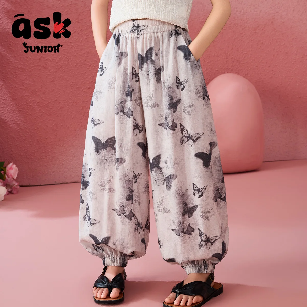 سراويل صيفية خفيفة ورقيقة للأطفال في منتصف وكبار السن، سراويل للفتيات المراهقات #2