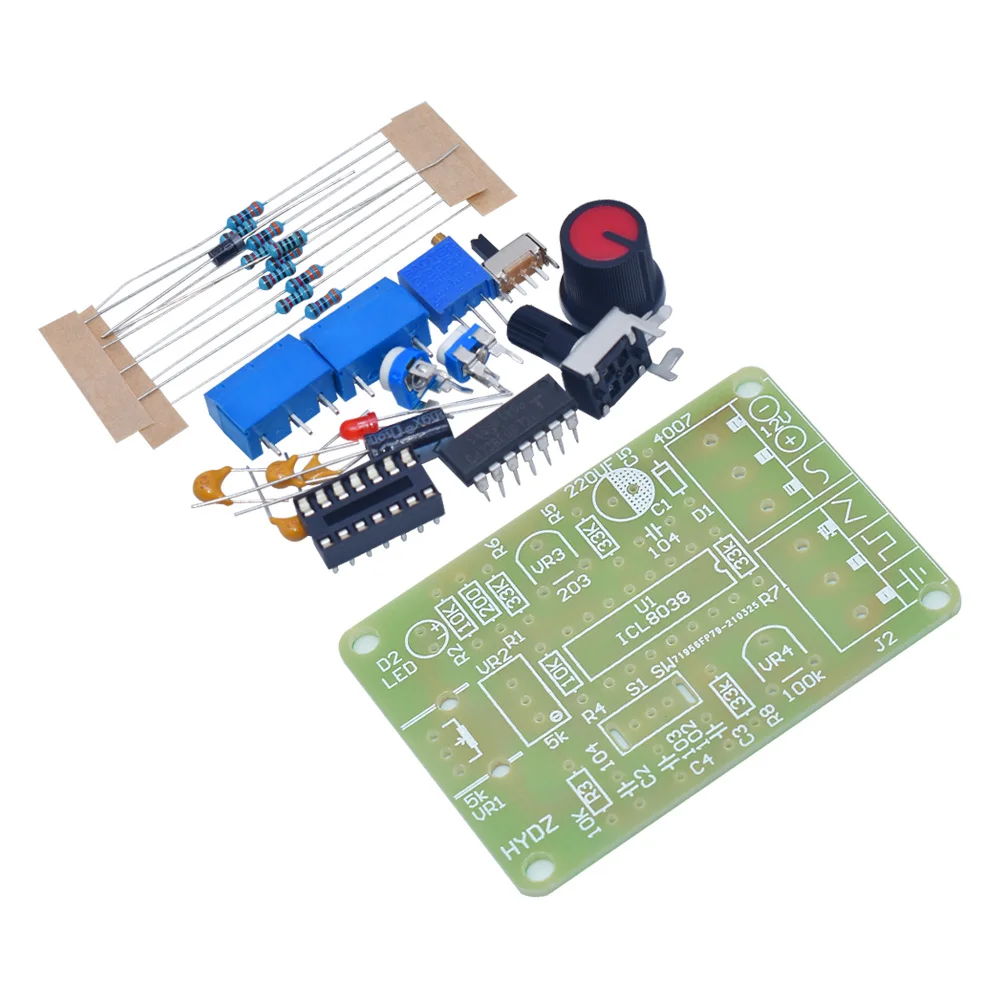 ICL8038 Monolithic Function Signal Generator Module DIY Kit Sine Square Triangle Frequency Generator Capacitor Inductor